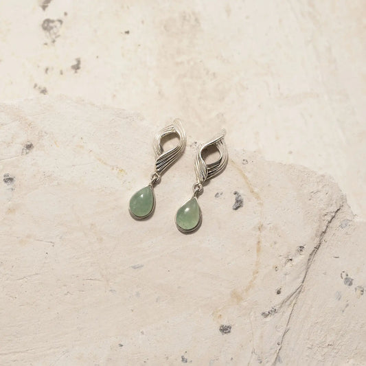 Savage Petit Silver Dangle Earrings with Natural Stones