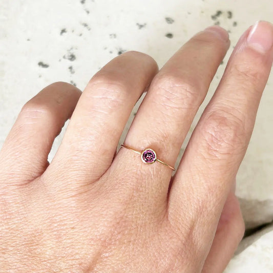 Petit Rhodolite 18k Gold Ring