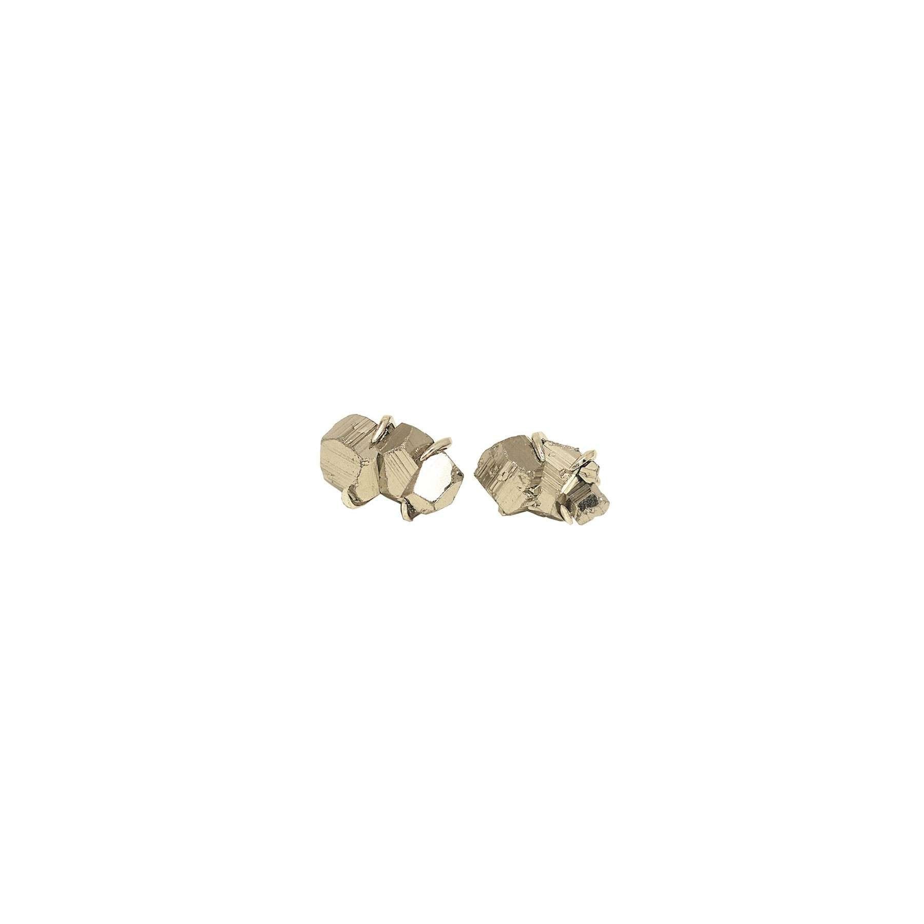 Aretes de Plata Chunk Pirita