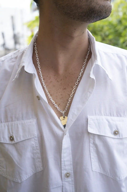 Thick Prism Silver Chain