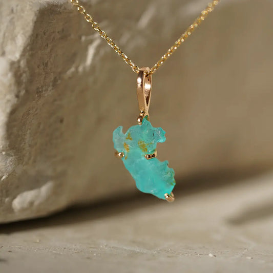 Dije de Oro Mapa Perú Ópalo Andino 18k