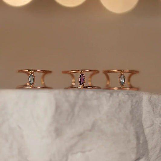 Earcuff de Oro con Topacio 18k