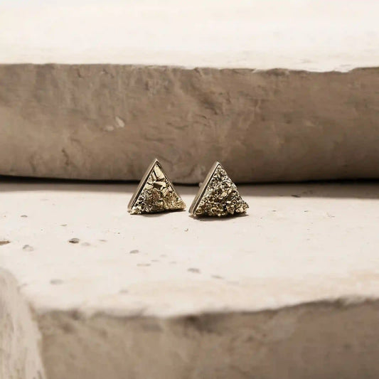 Petit Triangle Sterling Silver Stud Earrings