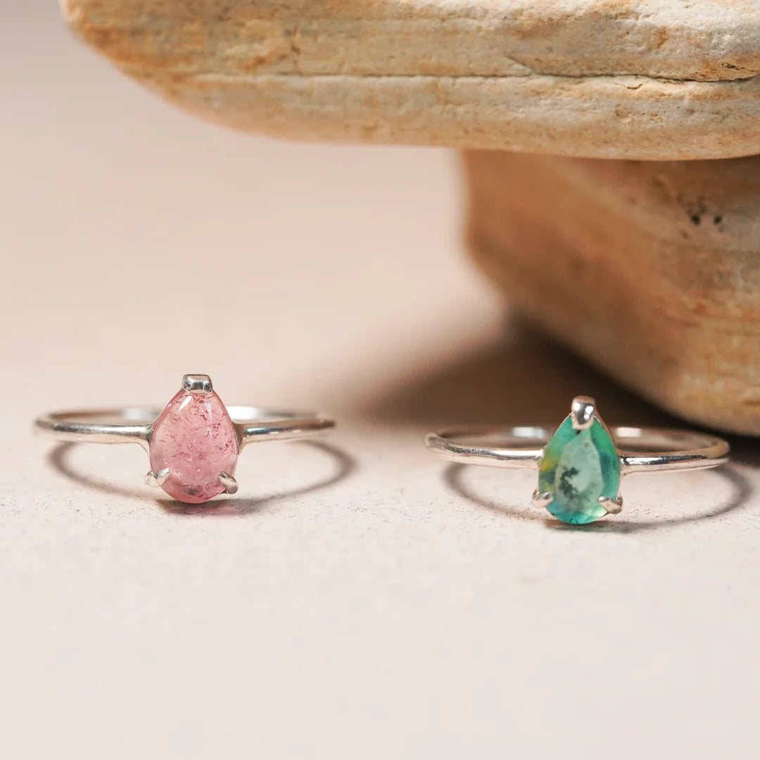 anillos plata piedras