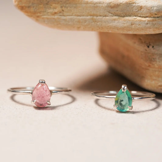 anillos plata piedras