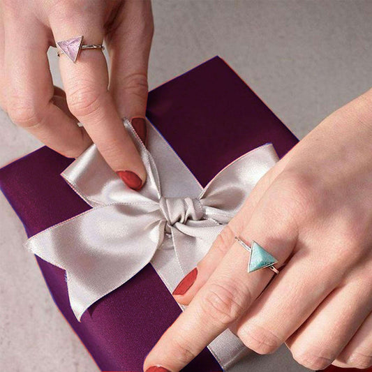 Pyramid Sterling Silver Ring