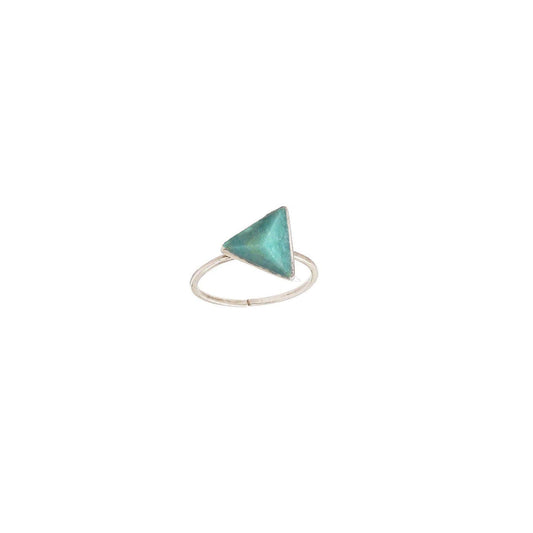 Pyramid Sterling Silver Ring