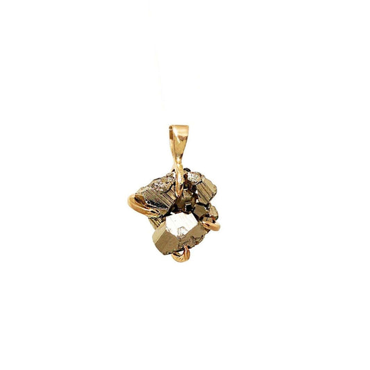 Raw Pyrite Gold Pendant