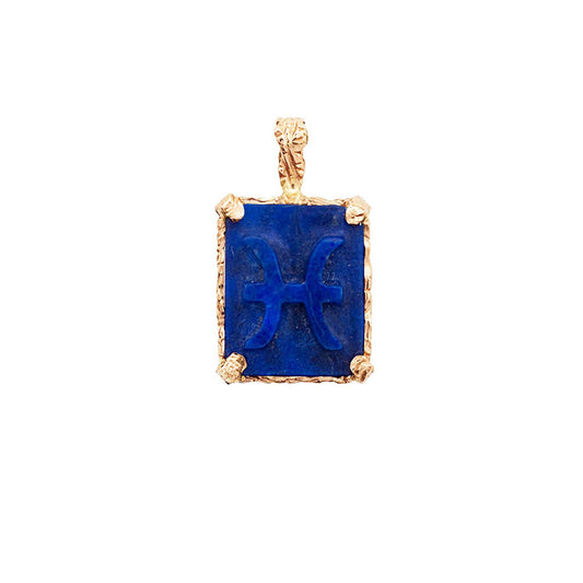 Dije de Oro Signo Zodiacal 18k con Piedras Naturales