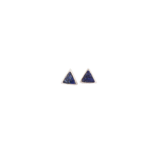 Petit Triangle Sterling Silver Stud Earrings